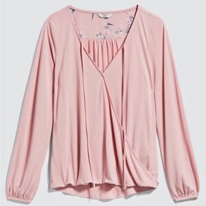 Q&A Lolli Cupro Cross Front Knit Top Pink Size Small